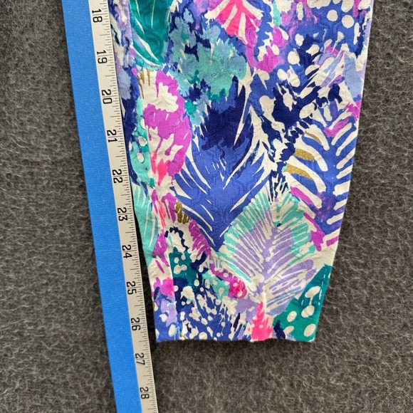 Lilly Pulitzer Pant Womens 0 Quill Out Kelly Skinny Ankle Crop Textured 12816‎ - Picture 11 of 12